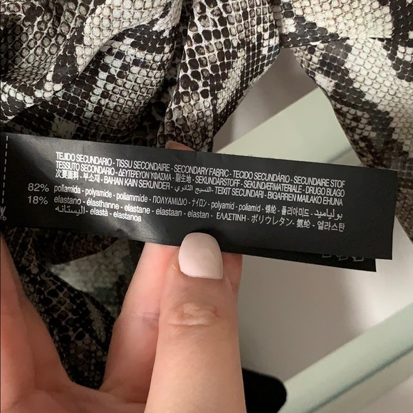 Zara Snakeprint Blouse/Bodysuit - Picture 6 of 6